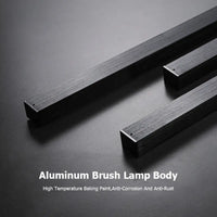 LED осветително тяло висящо 4 Linnes Black еквивалент 400W с дистанционно