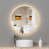 Кръгло LED огледало 60cm, 3 вида светлина, против запотяване и Touch OD005