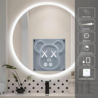 Кръгло LED огледало 70cm, 3 вида светлина, против замъгляване и Touch OD013