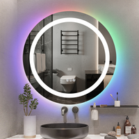 LED огледало RGB кръгло 70cm, 3 вида светлина, против запотяване и Touch OD013-RGB