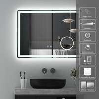 Oglinda Led 80X60Cm Lupa 3 Lumini Dezaburire Si Touch Od023 Mirror
