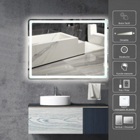 LED огледало 80x60cm, 3 вида светлина, против запотяване и Touch OD037Y