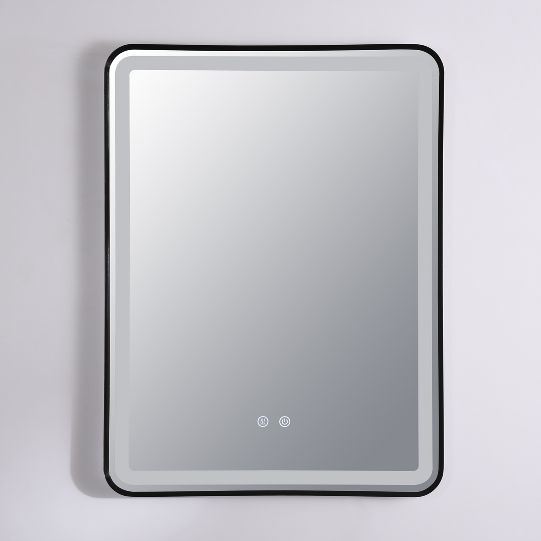 LED огледало 60x80cm с черна рамка, 3 вида светлина, против запотяване и Touch OD039/BK