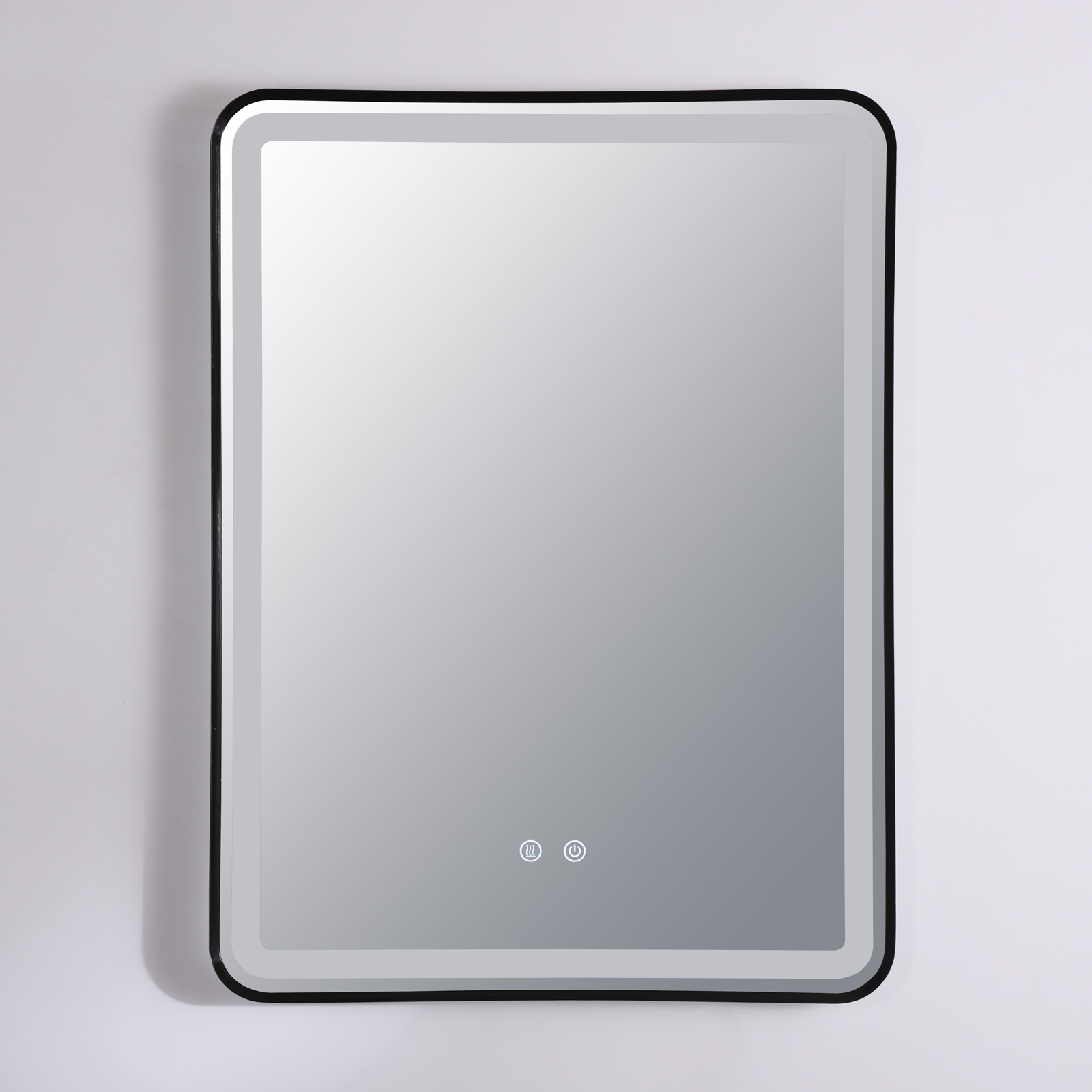 LED огледало 60x80cm с черна рамка, 3 вида светлина, против запотяване и Touch OD039/BK