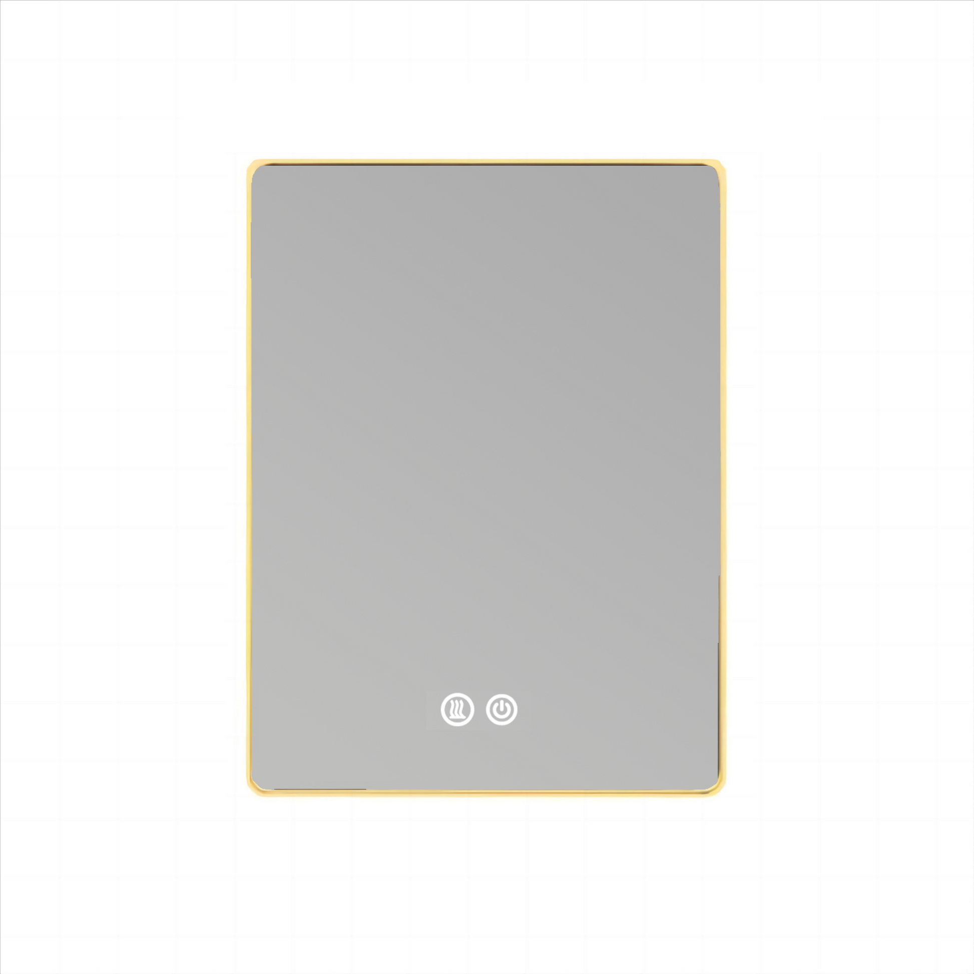 LED огледало 60x80cm Златиста рамка, 3 вида светлина, против замъгляване и Touch OD041/GD