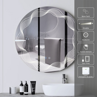 Oglinda Led Rotunda 70Cm 3 Lumini Dezaburire Si Touch Od060-5 Mirror