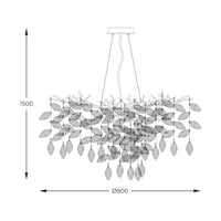 Полилей кристал LUXURY Silver CINDY 80cm