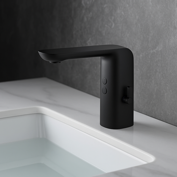 Смесител за мивка със сензор фотоклетка TouchFlow черен