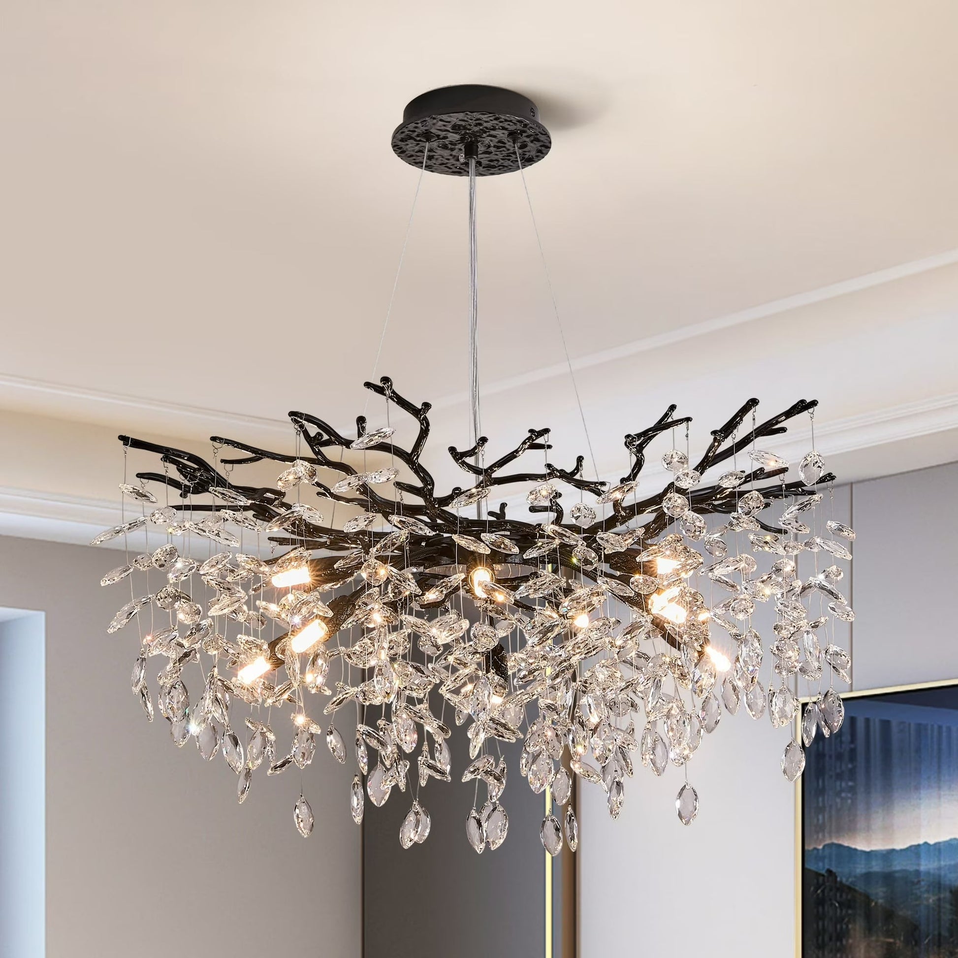 Кристален полилей Silver Crystal Symphony 50 cm