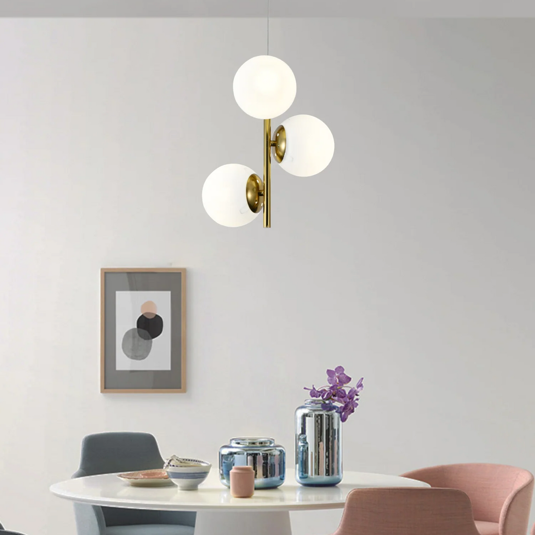 Пендел DIONIS Gold абажур мат 3xE27