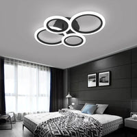 LED осветително тяло 2+2 CIRCLE BLACK Еквивалент 400W Дистанционно