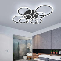 LED осветително тяло Circle 4+4 Gigant Black еквивалент 1000W с дистанционно