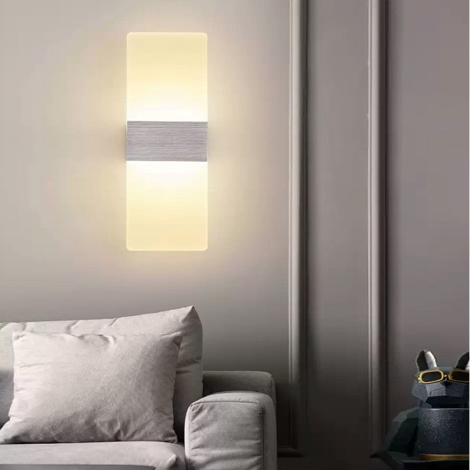LED аплик за стена 12W SUBLIME Square SILVER