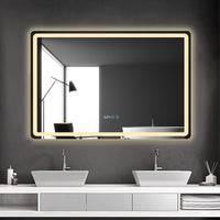 Oglinda Led 120X80Cm Dezaburire Ceas Temperatura Touch Si 3 Lumini Od058 Mirror