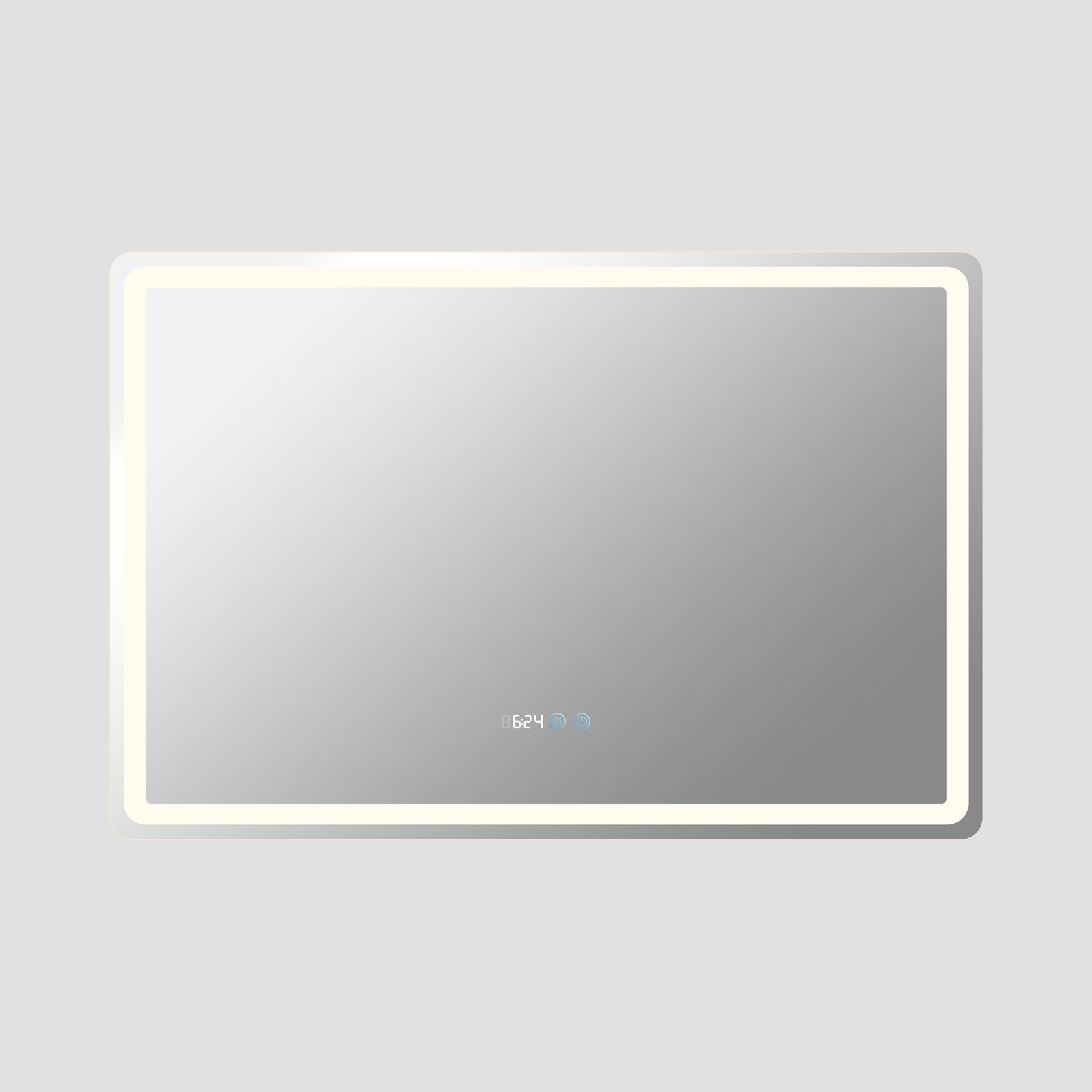 Oglinda Led 120X80Cm Dezaburire Ceas Temperatura Touch Si 3 Lumini Od058 Mirror