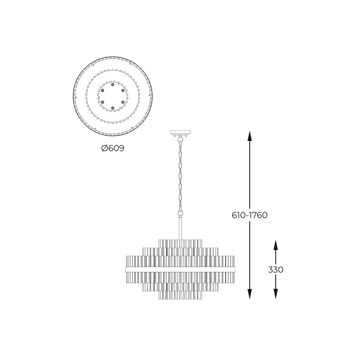 Candelabru Cristal Luxury CONSTANTINOPLE Premium 60cm AURIE / CRISTAL / 60CM Chandeliers Crystal