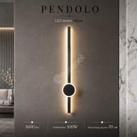 LED Аплик PENDOLO Black 70CM Eквивалент 100W