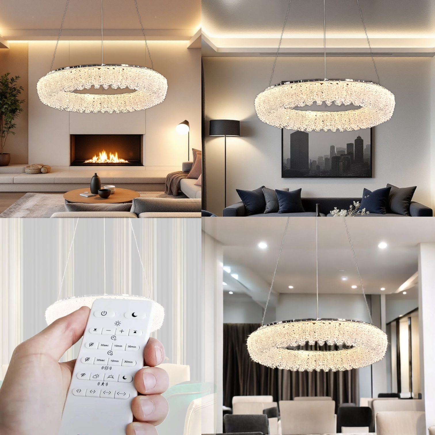 Осветително тяло LED висящо Chrome Crystal Sponge 1 кръгъл сегмент