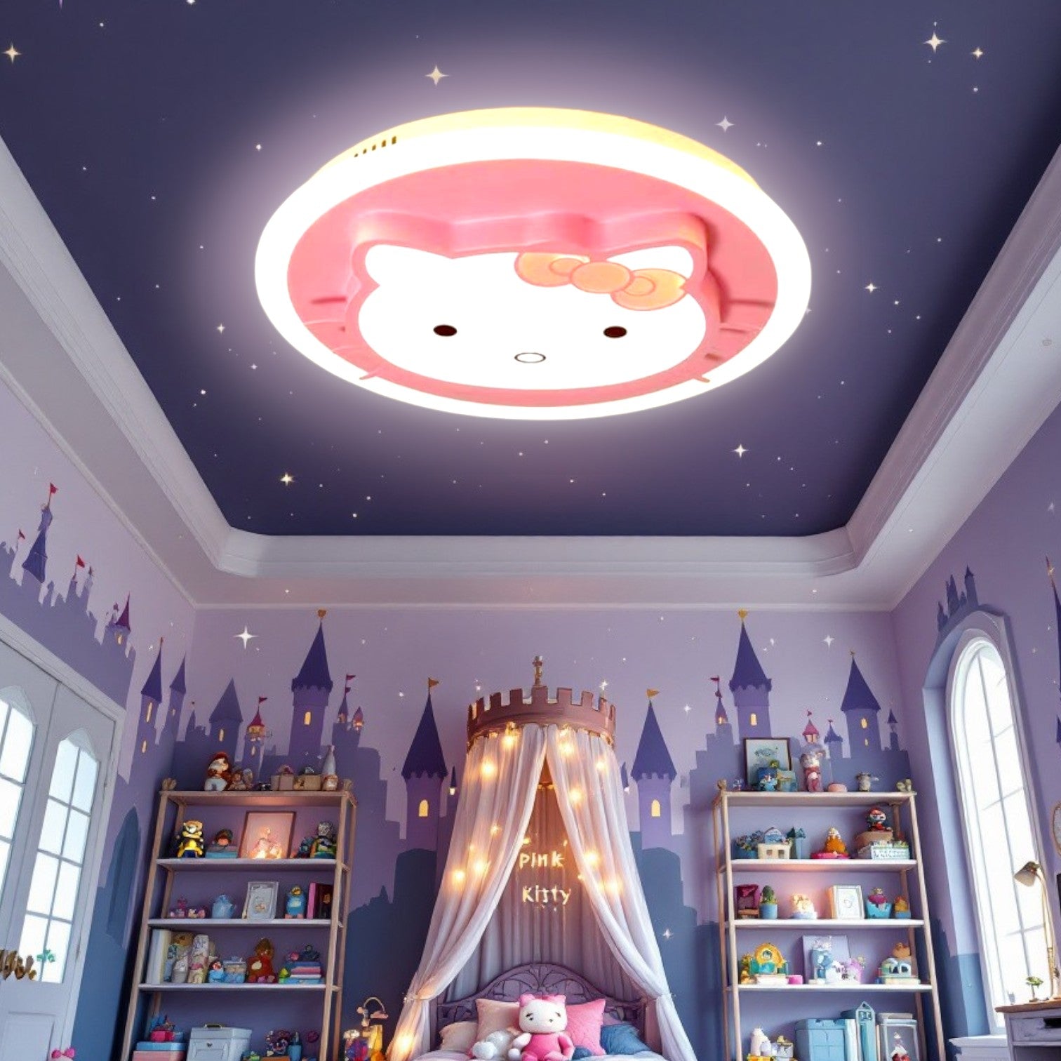 Осветително тяло LED 104W Pink Kitty с дистанционно, еквивалент 400W