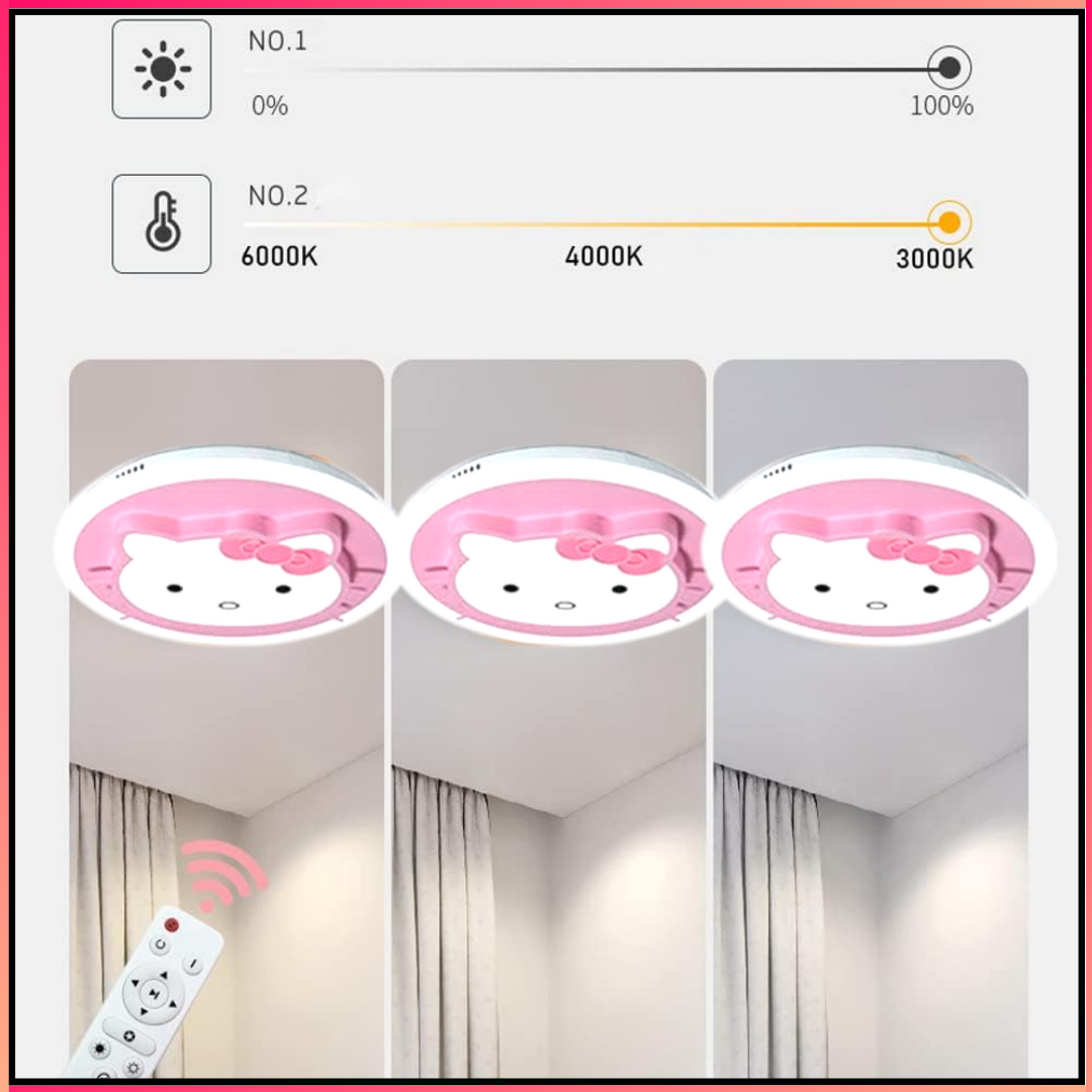 Осветително тяло LED 104W Pink Kitty с дистанционно, еквивалент 400W