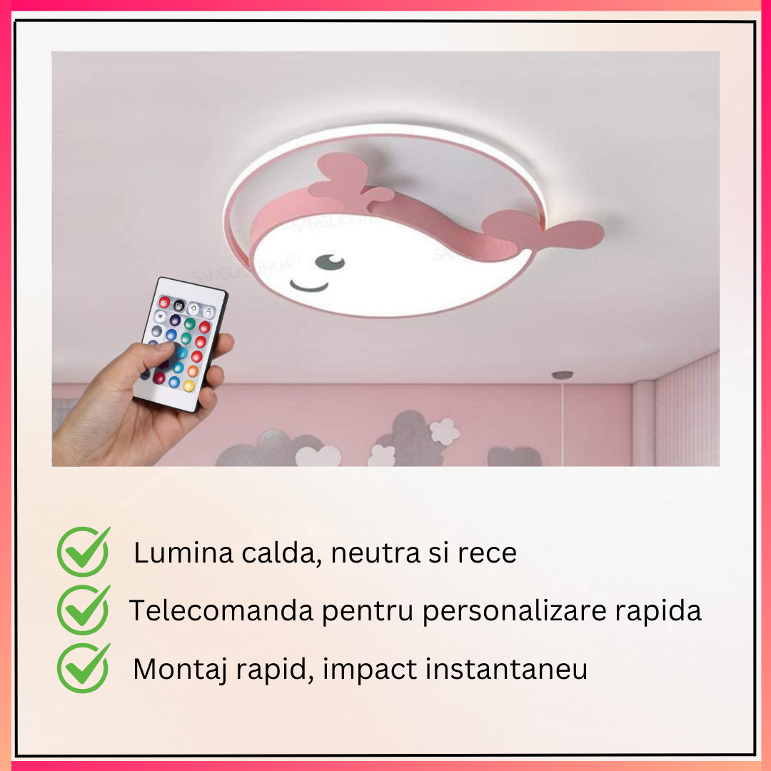 LED осветително тяло 104W Whale Tale с дистанционно, еквивалент 400W