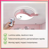 LED осветително тяло 104W Whale Tale с дистанционно, еквивалент 400W
