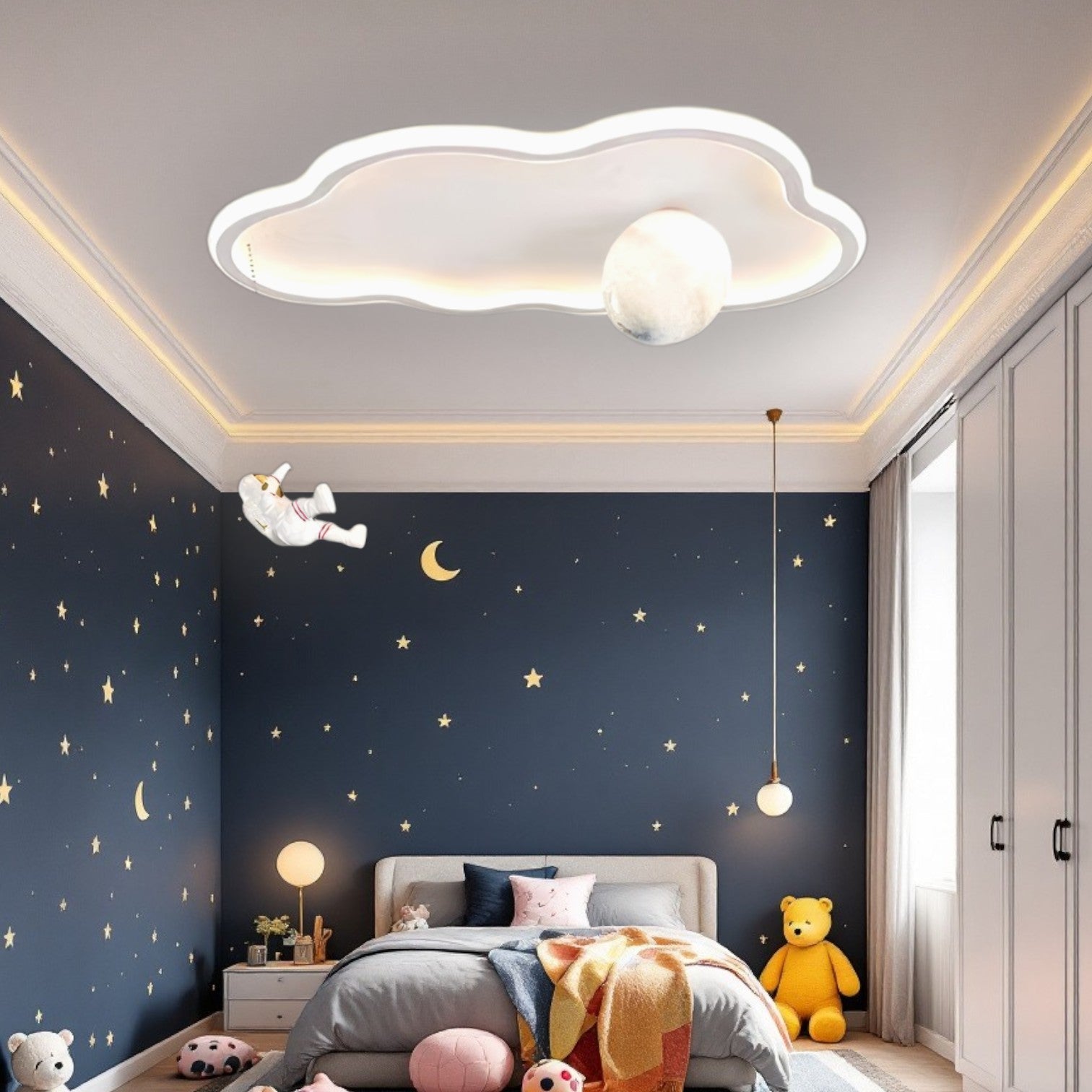 LED осветително тяло 144W Moonwalk Cloud с дистанционно, еквивалент 400W