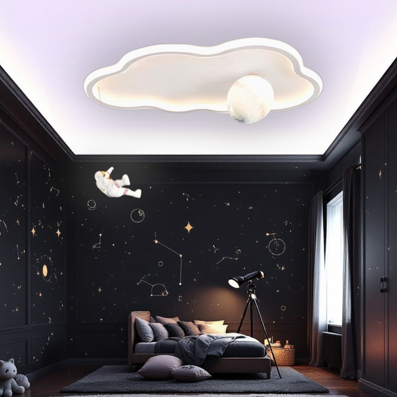 LED осветително тяло 144W Moonwalk Cloud с дистанционно, еквивалент 400W