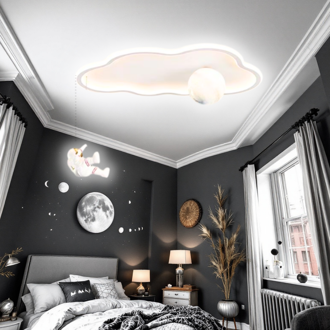 LED осветително тяло 144W Moonwalk Cloud с дистанционно, еквивалент 400W