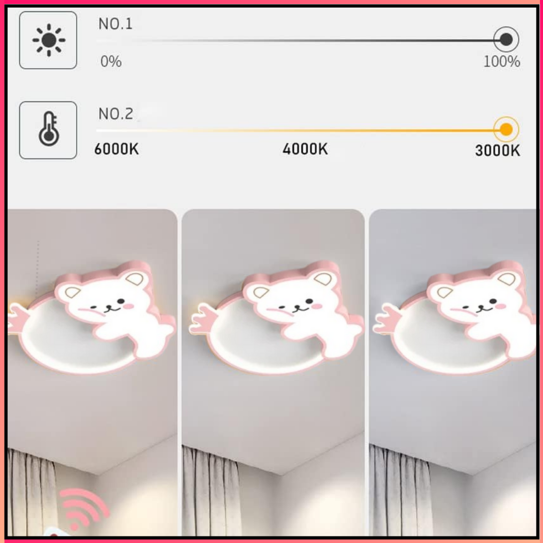 LED осветително тяло 96W Happy Bear с дистанционно, еквивалент 400W