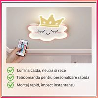 LED осветително тяло 120W Happy Cloud с дистанционно, еквивалент 500W