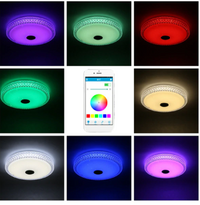 Смарт LED плафониера 120W RGB+CCT с Bluetooth колонка и дистанционно