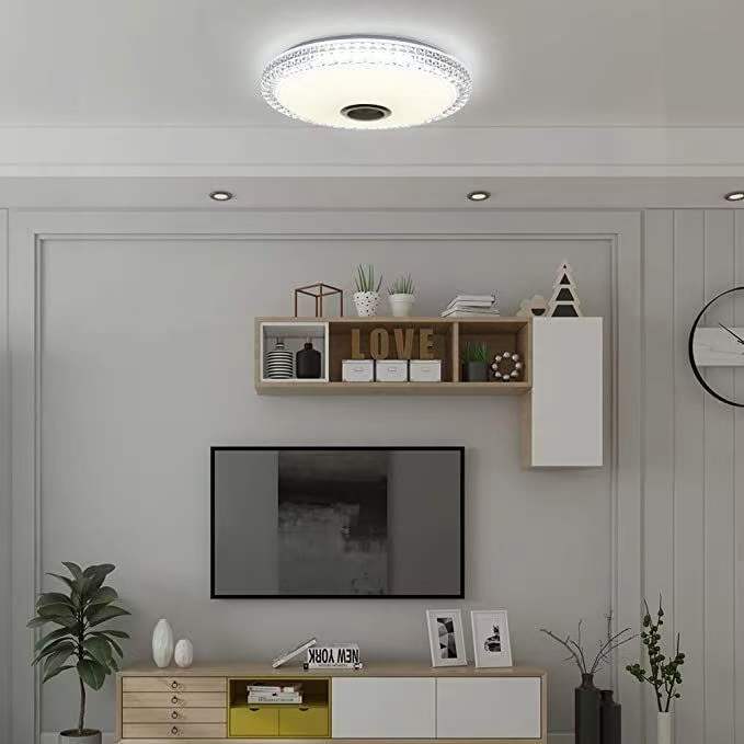 Смарт LED плафониера 120W RGB+CCT с Bluetooth колонка и дистанционно