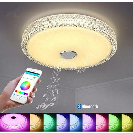 Смарт LED плафониера 120W RGB+CCT с Bluetooth колонка и дистанционно