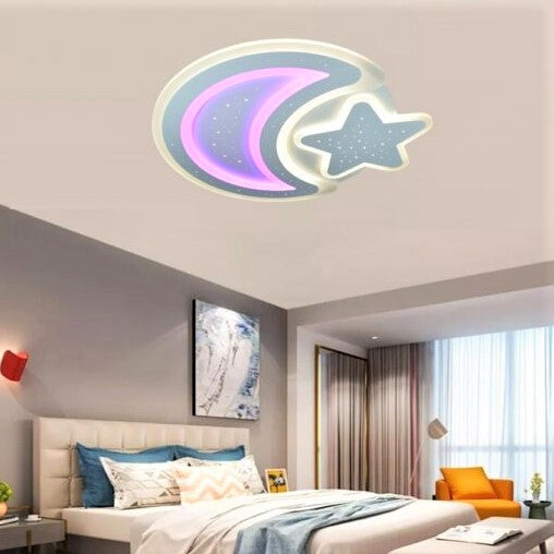 Lustra Led 164W Moon Rgb 50Cm Telecomanda Lighting Fixtures