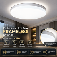 LED Плафон 36W FRAMELESS кръгъл, еквивалент 300W