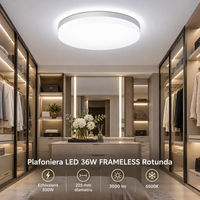 LED Плафон 36W FRAMELESS кръгъл, еквивалент 300W