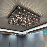 Плафонен полилей Cristal Dark Square Luxury