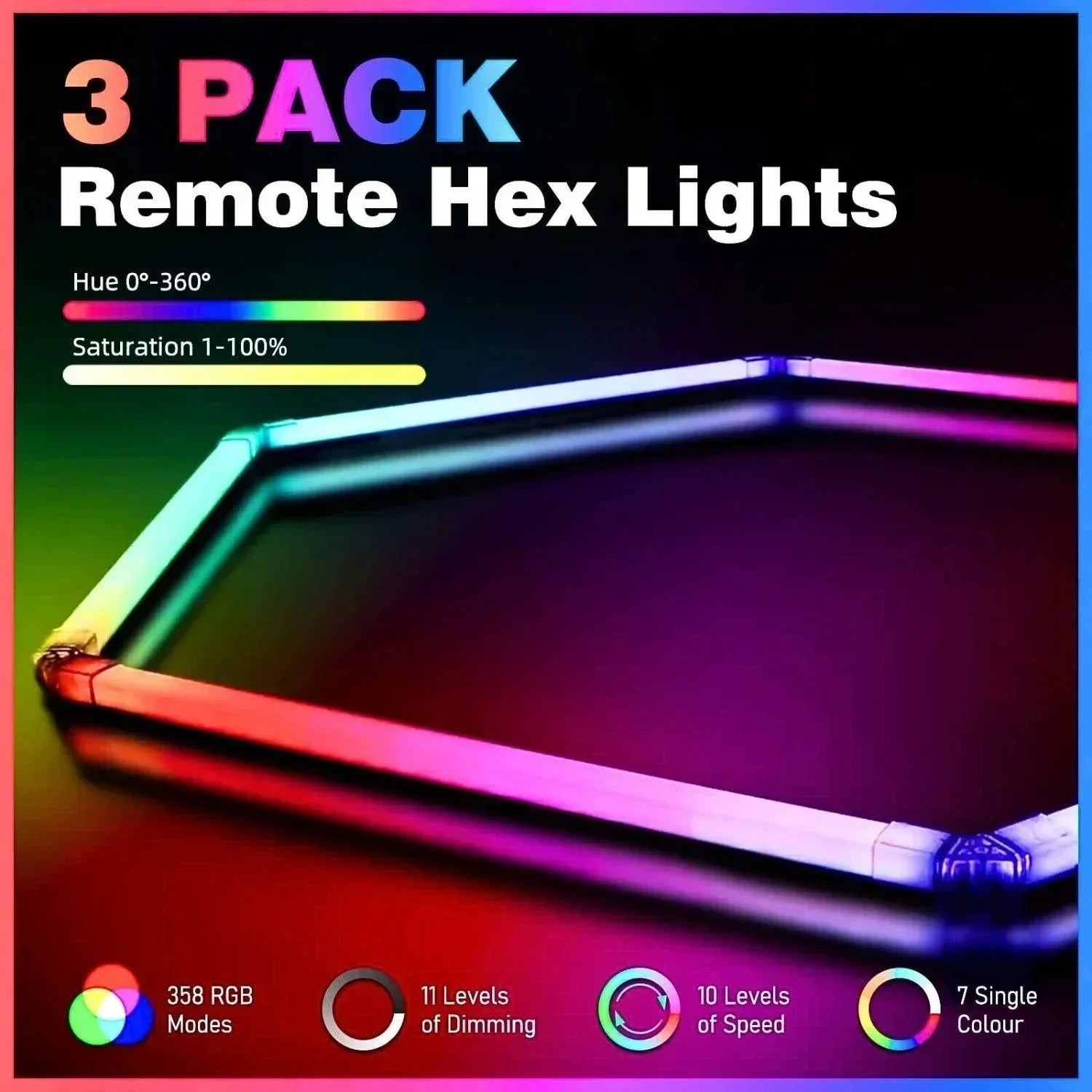 HoneyComb LED шестоъгълно осветление RGB SMART 250cm X 100cm