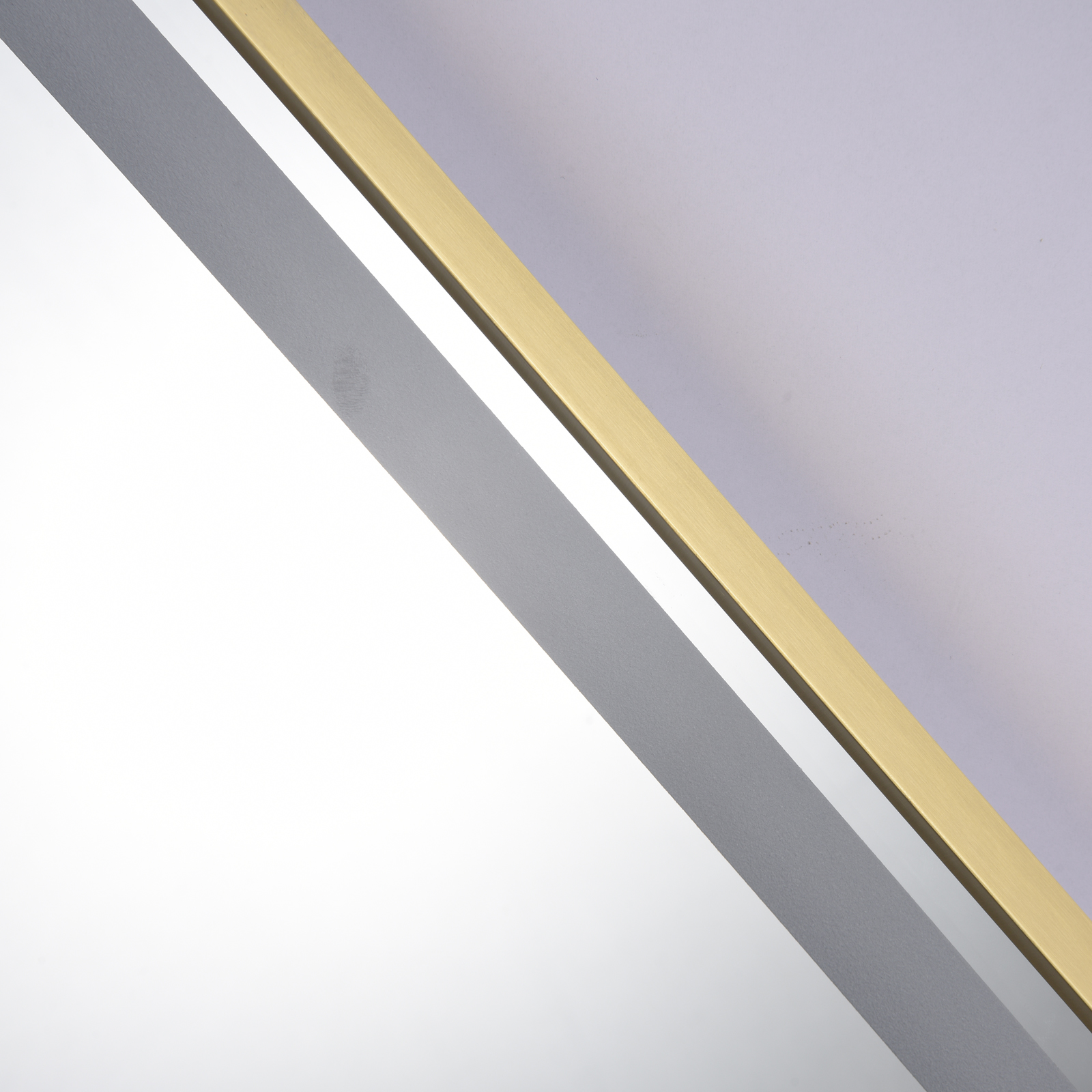 LED огледало 110x70cm Златиста рамка, против замъгляване, часовник, температура, тъч и 3 вида светлина OD058/GD