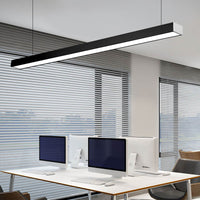 Линеен LED осветител 54W 120cm висящ/за повърхностен монтаж черен