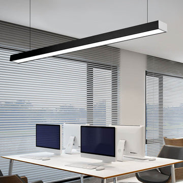 Линеен LED осветител 54W 120cm висящ/за повърхностен монтаж черен