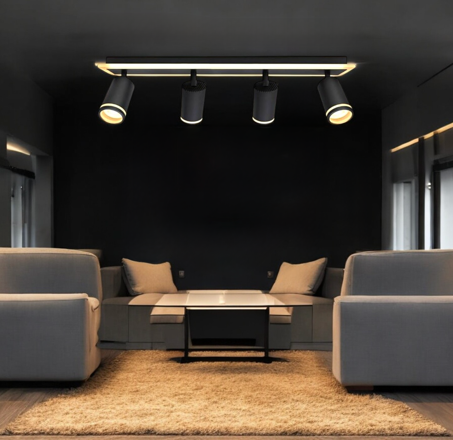 LED осветително тяло с шпотове 82W NOIR GLOW еквивалент 400W