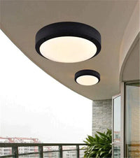 LED аплик 18W кръгъл BAT черна външен Еквивалент 150W
