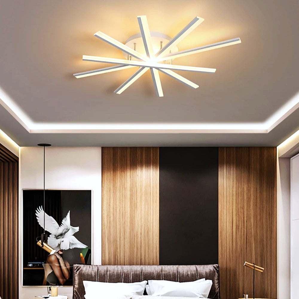 Осветително тяло LED CROSS LINNES Бяло Еквивалент 800W С дистанционно