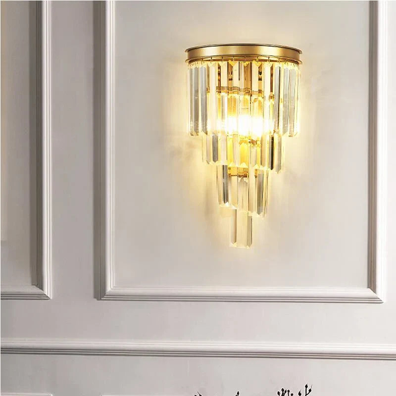 Стенен аплик Cristal Dark Golden Luxury