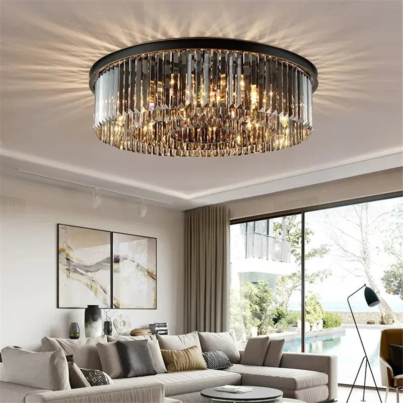 Candelabru Aplicat Cristal Dark Luxury 80CM / NEAGRA / CRISTAL Chandeliers Crystal
