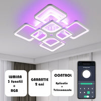 LED осветително тяло 4+4 SQUARE Gigant RGB Еквивалент 1000W Дистанционно