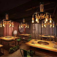 Осветително тяло Retro Design Circle 6xE27