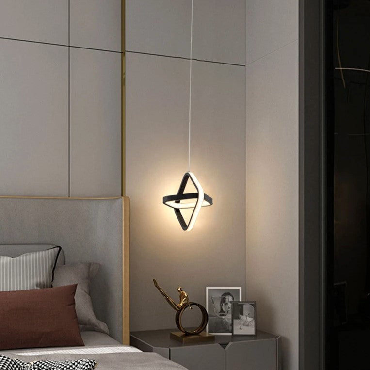 LED пендел INFINITY SQUARE Black, еквивалент 200W